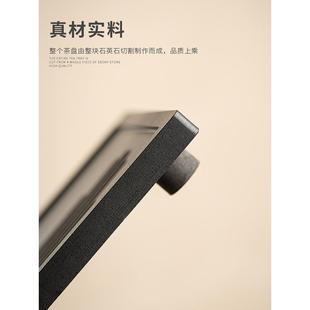 石茶台茶托盘茶海家用石头石材排水式 2024新款 干泡台小型茶盘石盘