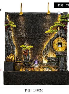 水景假山流水喷泉山水水幕墙墙招财摆件庭院景观装饰鱼池布置造景