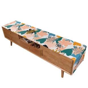 f7de批发田园风美式 碎花防尘台布防烫防水棉麻长方形电视柜盖布餐