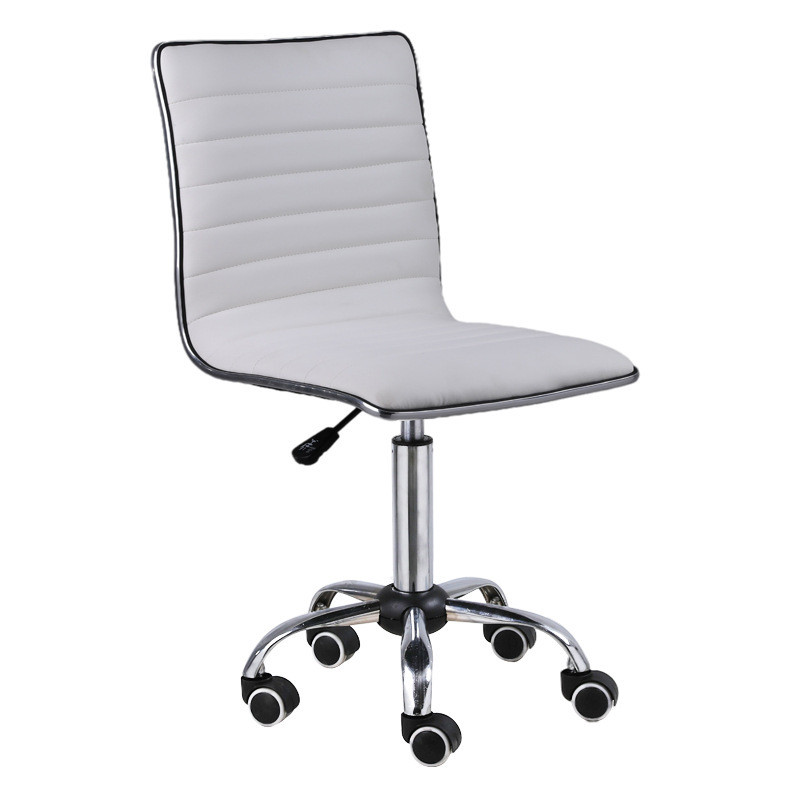 滑轮可升降舒适久坐软座高皮面弓形电脑靠背办公室白色会议厅椅子