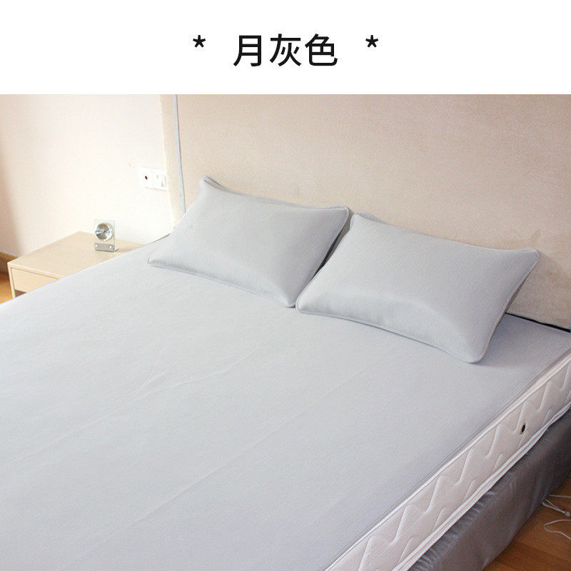 eq4f可水洗凉席云母凉感冰丝裸睡夏季夏天家用单双人宿舍三件套凉