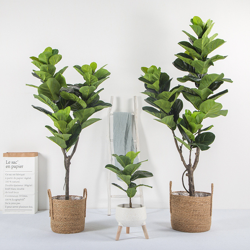 物北欧仿真绿植盆栽室内仿真琴叶榕盆栽落地办公室客厅假盆景摆件
