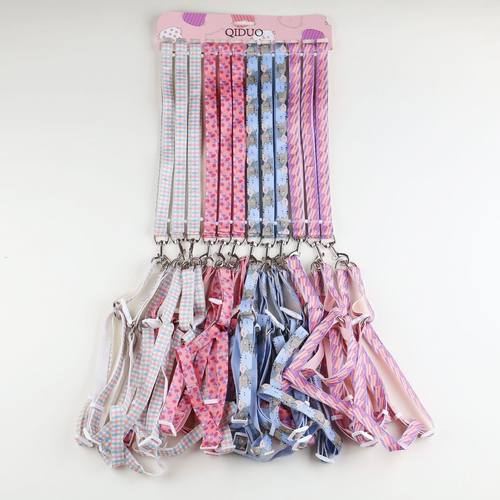 【12手装】宠物牵引绳狗绳猫绳外出遛狗绳小型犬胸背带可爱不勒条