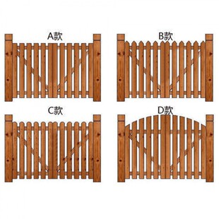 花园门防栅栏木门室外门户外门腐化护院门庭院门户外家用网格