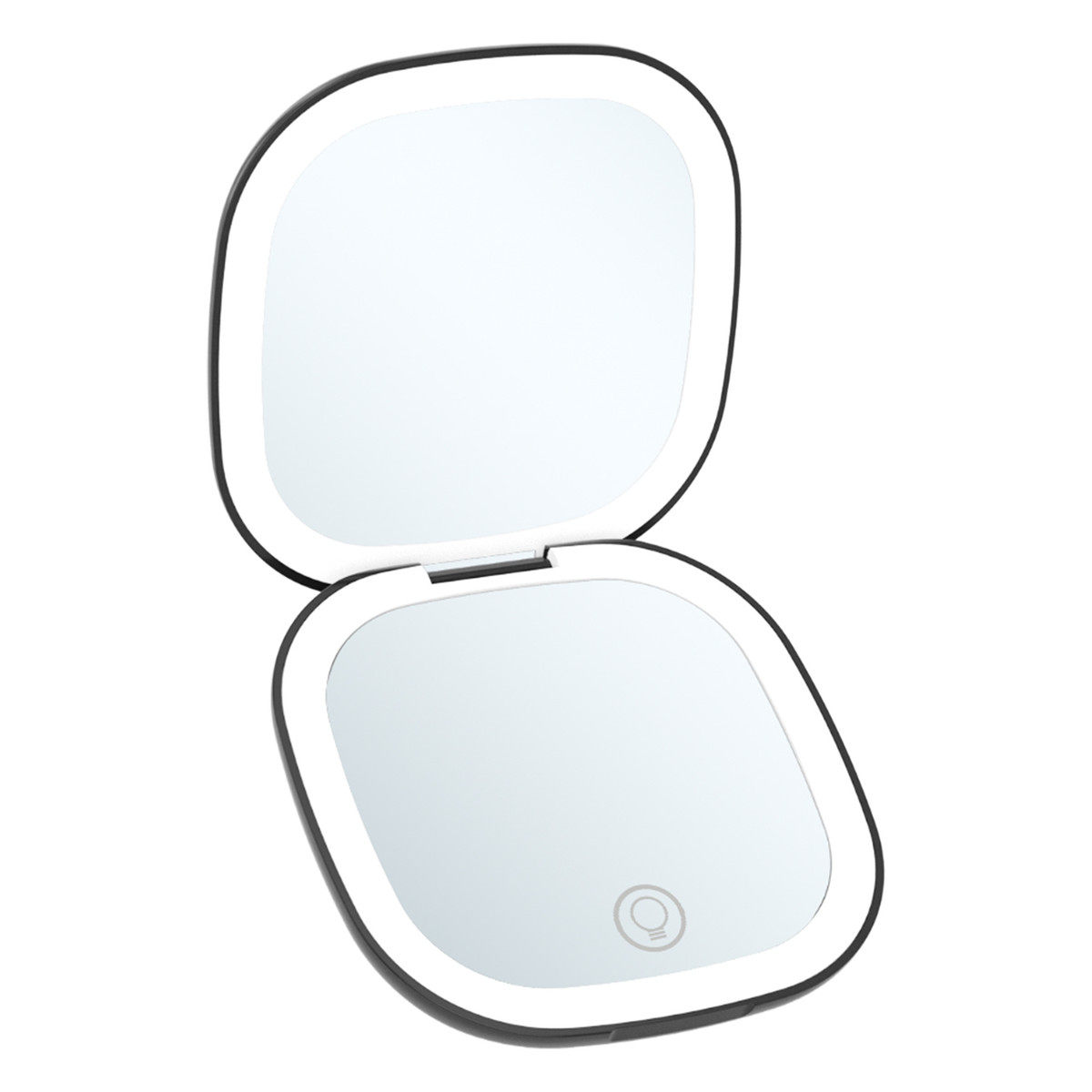 现货镜面灯光美妆梳妆可调节可放大手持镜礼品双面led化妆镜带灯