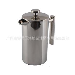 手冲咖啡壶多功能冲茶壶泡茶壶不锈钢过滤 304双层家用法压壶法式