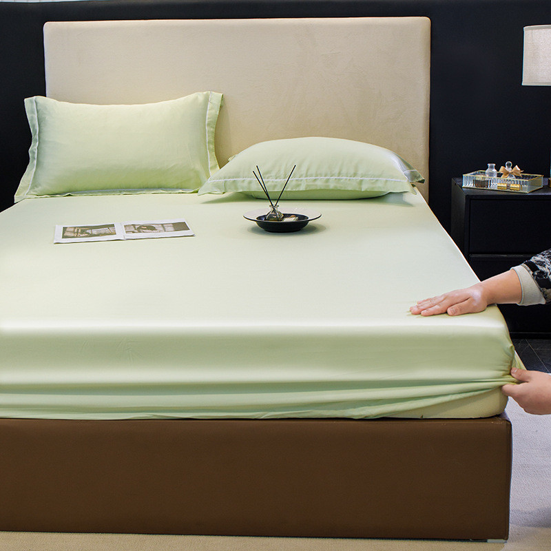 y0ez批发可100s兰精夏季单床笠纯色单件丝滑裸睡天丝家用床品定