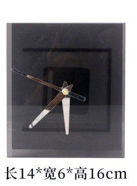 样板亚克力透明方形时钟桌面摆件简约现代房间卧室床头柜座钟装饰