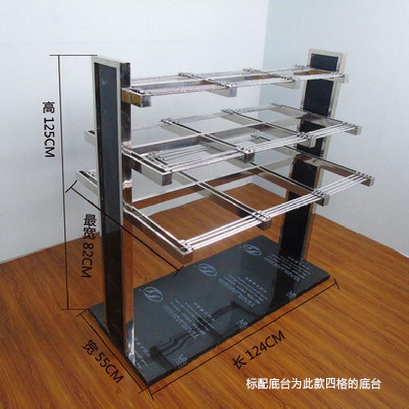 商用服装店裤架置物架裤台双面陈列中岛衣架落地展示架店铺不锈钢