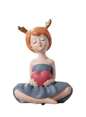 时尚车饰ins风可爱摆件小仙女女孩树脂工艺品汽车中控台女生摆件