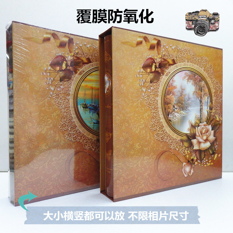 扶西新款相册粘胶大30张60面315x325mm  厂价婚庆diy60面花面影集
