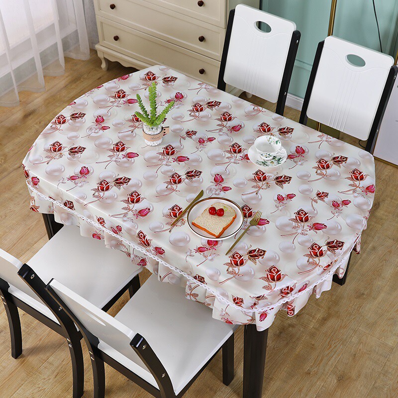桌布免洗防油防水防烫长方形椭圆形桌垫皮套餐桌罩客厅茶几台布罩