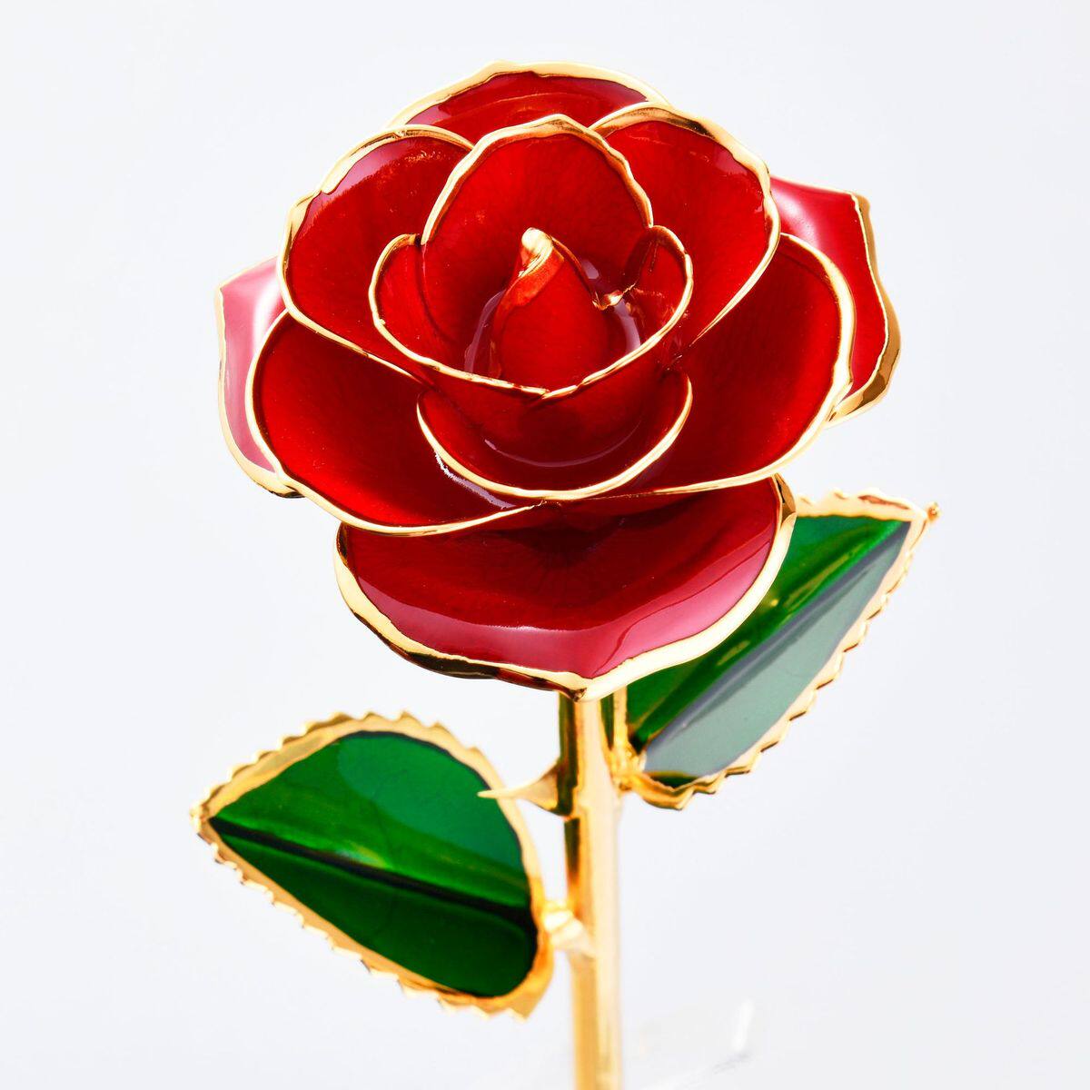 厂家直销24K电镀玫瑰花24K玫瑰花电镀烤漆玫瑰花情人节玫瑰