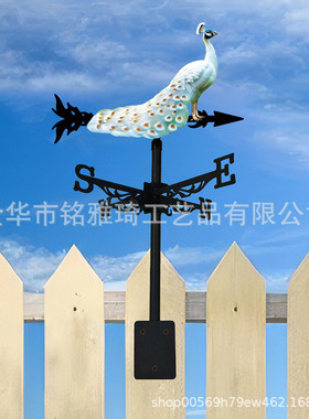 新款屋顶户外金属旋转铁艺花园风向标天台别墅动物摆件