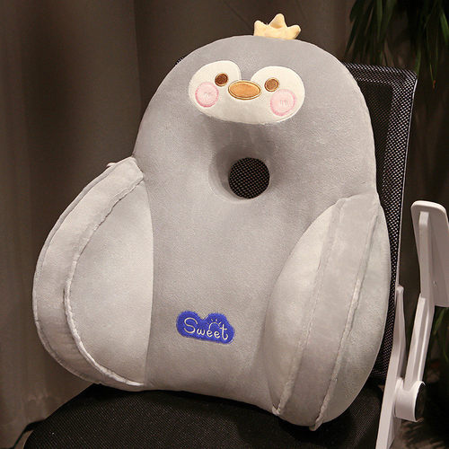 卡通可爱腰靠动物靠垫护腰抱枕办公室椅子汽车上班车载男女生