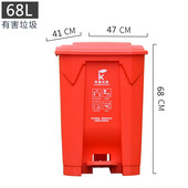 1p2r垃圾桶大号户外脚踏式 脚踩环卫商用带盖家用厨房分类垃圾箱86
