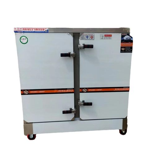 厂家供应蒸饭柜蒸饭车48盘不锈钢蒸饭车电380v201双门蒸饭柜