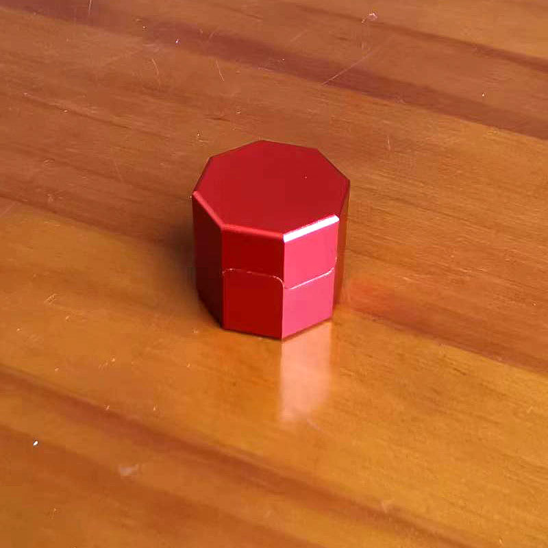 铝制八角带磁性巧克帽金属巧克盒皮带扣巧粉通用台球杆皮头夹子