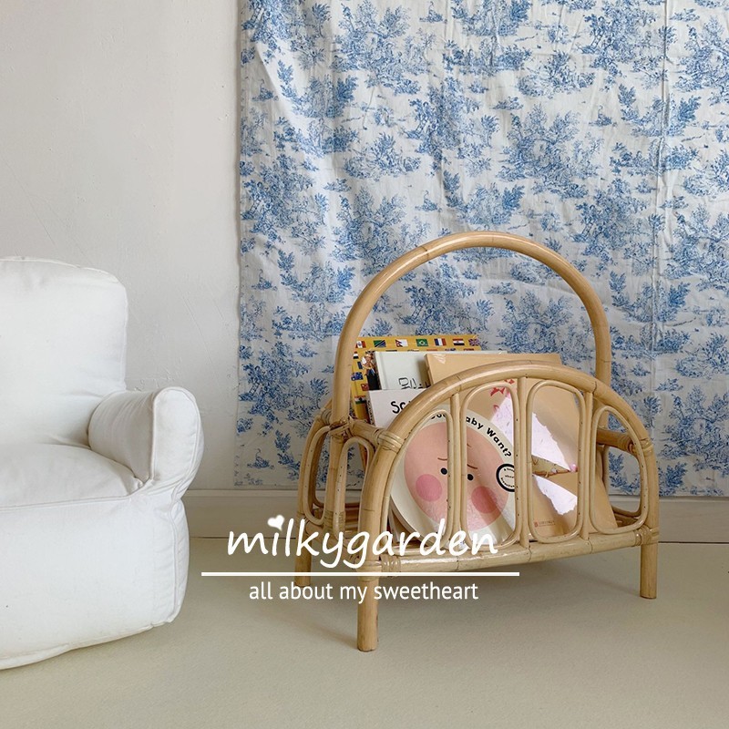 杂志架藤编小书架藤真印尼手工编织折叠置地报刊置物架