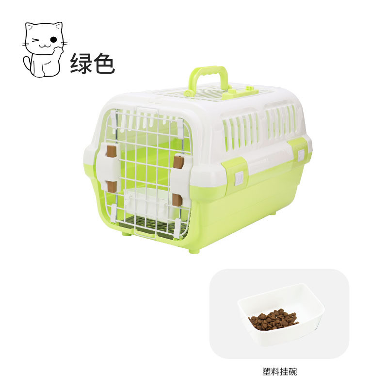 大号宠物手提外出猫包批发猫咪旅行箱大型塑料猫笼子铁丝天