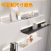 新品 墙上置物架带灯一字搁板墙壁墙面led发光展示铁艺置物架