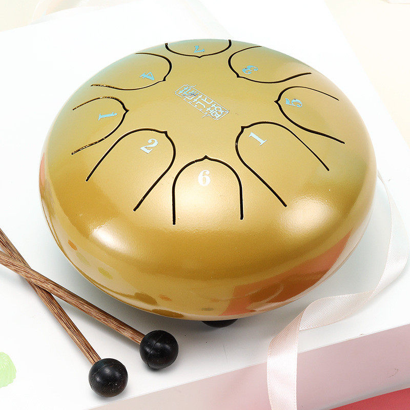 新品上市莲花空儿童空灵鼓6寸牌色鼓幼儿园用【1:1配鼓棒】