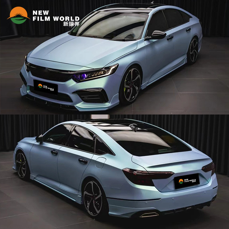 热销汽车改色膜全车贴膜工厂直销车衣改色膜远峰蓝魅绿改色膜