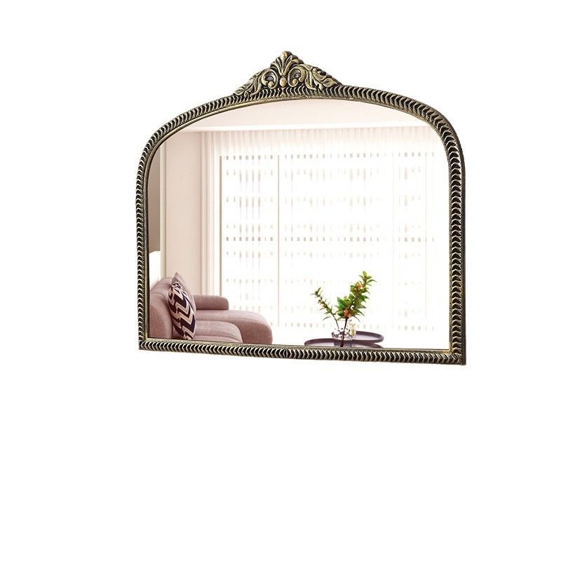 欧式雕花镜化妆镜镜子玄关镜装饰镜复古壁炉镜卧室梳妆台装饰