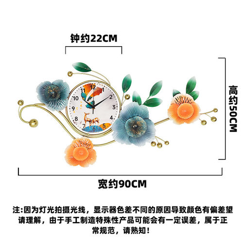 现代创意立体挂钟墙面新款静音时尚客厅圆形轻奢家居时钟新款装饰