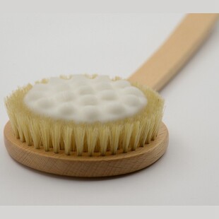 防滑长柄双毛猫沐浴刷爪洗澡不求人搓背刷子搓泥按摩轻巧女士浴刷