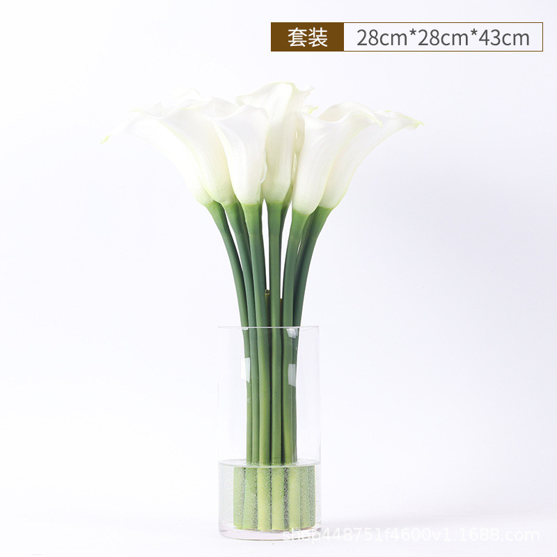 现代简约家居整体花艺摆件酒店前台装饰品仿真花售楼处洽谈桌软装