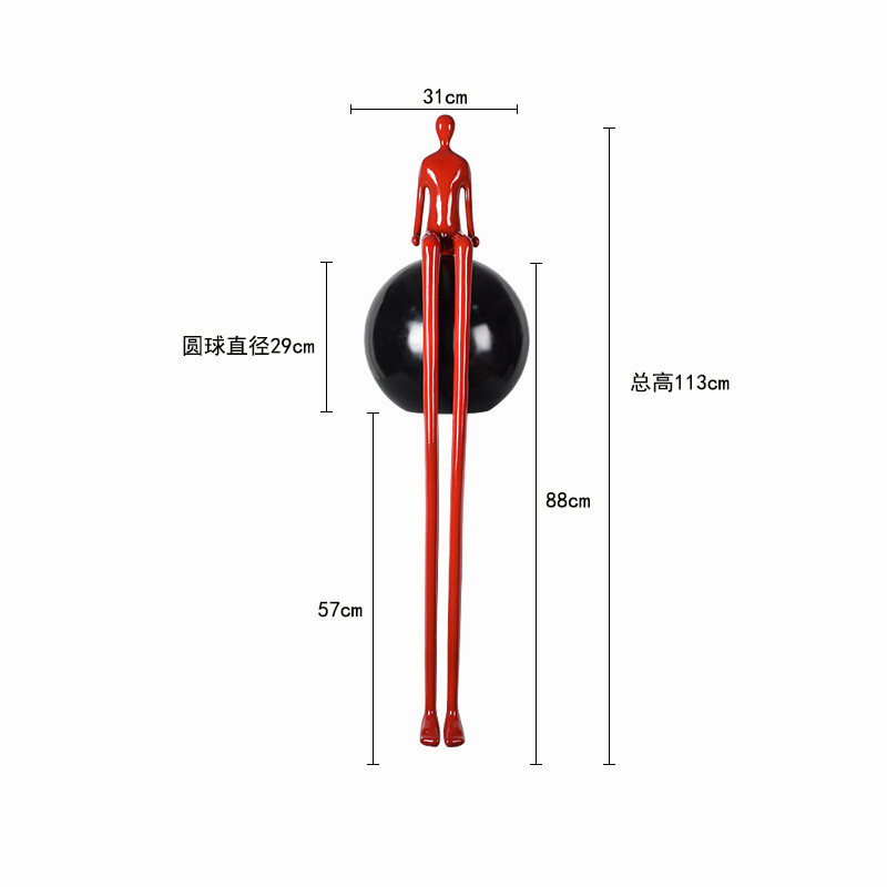 雕塑摆件长腿大抽象人物售楼处酒店大堂展厅现代轻奢落地艺术装饰