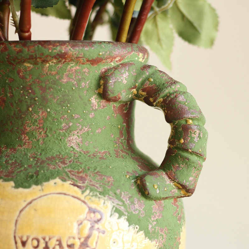 美式乡村装饰花瓶摆件手工陶瓷高档婚庆家居复古彩釉鸟纹储物罐,鲜花速递/花卉仿真/绿植园艺,花盆,淘宝优惠券,粉丝福利购,淘宝优惠卷