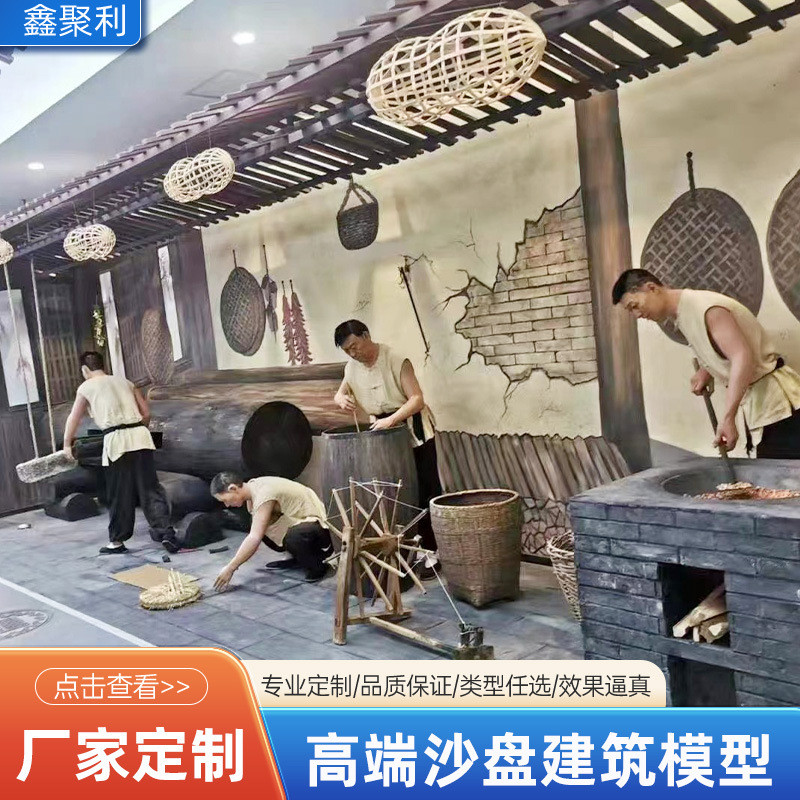 微缩场景沙盘微拍小人微缩迷你小人物人偶智能模型沙盘场景摆件