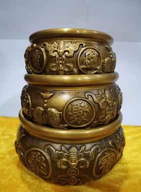 腾达铜器黄铜销售热销新款批发聚宝盆家居办公室工艺品铜摆件