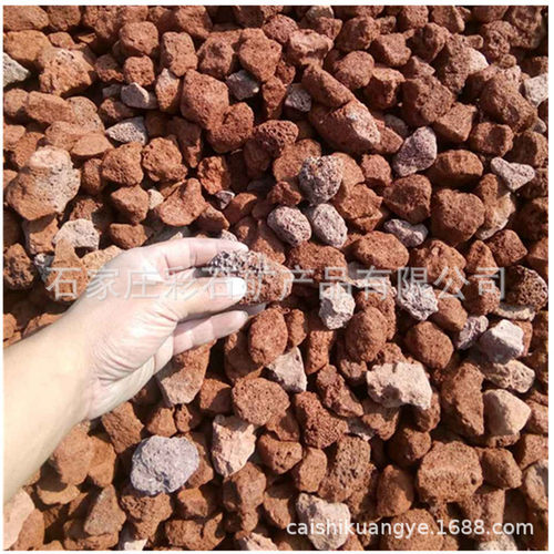 热销多肉过筛供应红色火山石  黑色烧烤用火山石绿浮石
