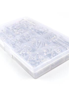 1110pcs304不锈钢m3圆柱头内六角螺丝平垫螺丝组合套装螺母