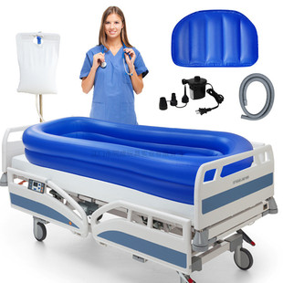 pvc充气浴池洗澡池充气泵沐浴蓄水袋套装老人病人护理床上浴缸