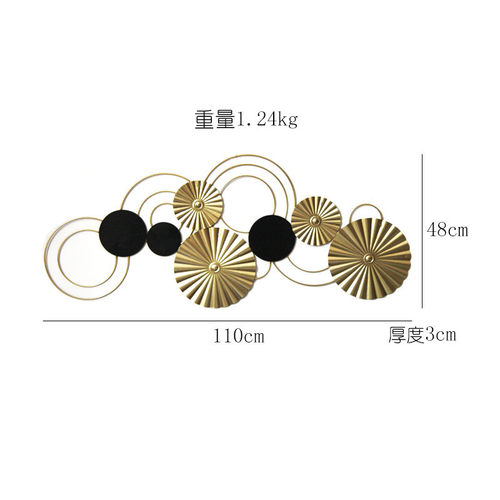 轻奢挂件圆环壁挂铁艺壁饰客厅餐厅沙发背景墙时尚样板间装饰品