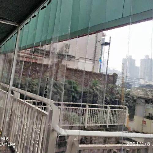 透明门帘pvc全透明折叠式推拉帘隔热挡空调风滑动软门帘厂家定制