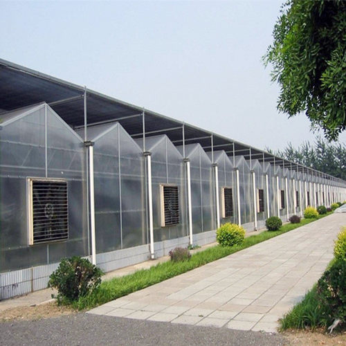 热销新型连栋实用型pc全自动温室大棚阳光板控制钢管骨架设计智能