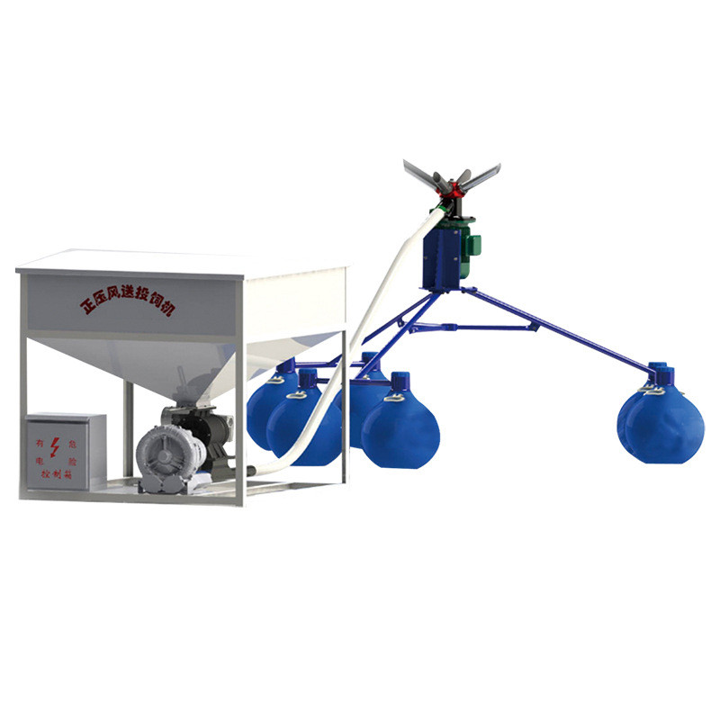 绿泉工贸风速度快投饲机投料送面积广风送投饲机