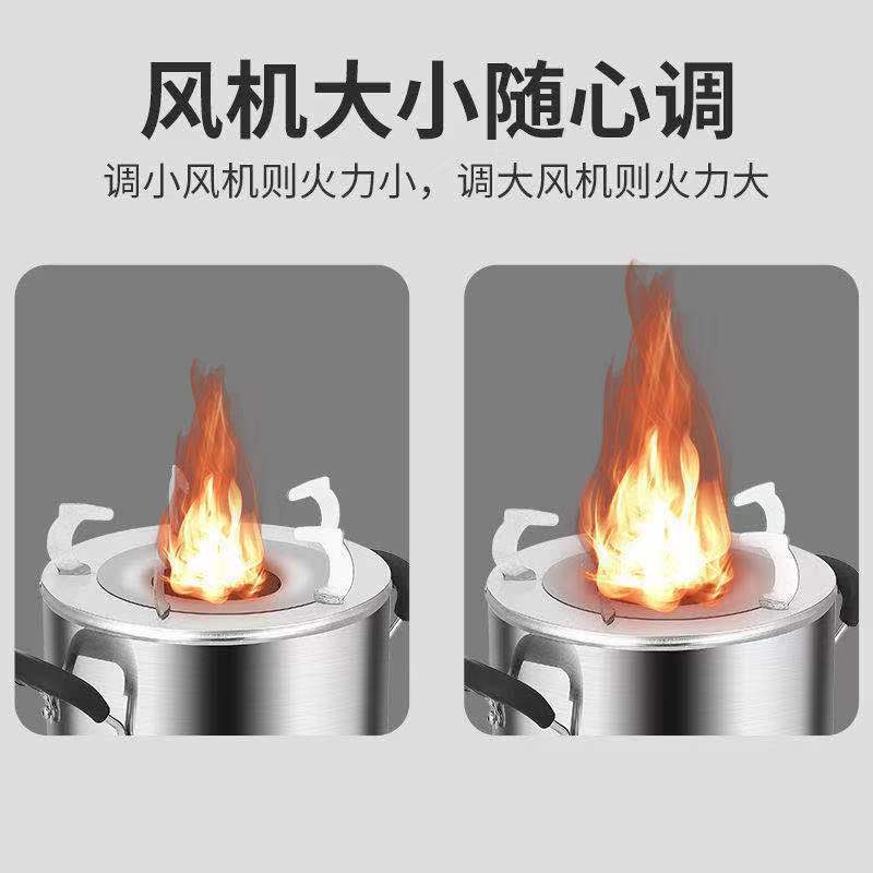 柴火炉灶新款无烟家用农村木柴气化炉户外便携加厚不锈钢柴火灶