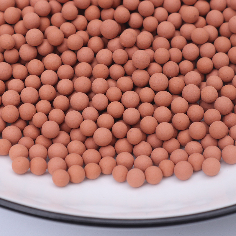 麦饭供应黄土球浅红陶土球厂家石球床垫坐垫填充球净水陶土球