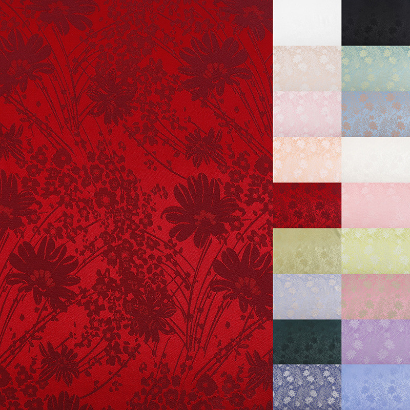 人棉暗纹昙花夏季垂感好提花面料复古人丝人棉提花布料大量现货