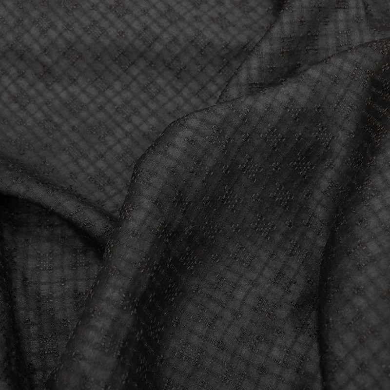 天然柞蚕丝布料顺德莨绸香云纱料老复古非遗古朴设计师服装面料