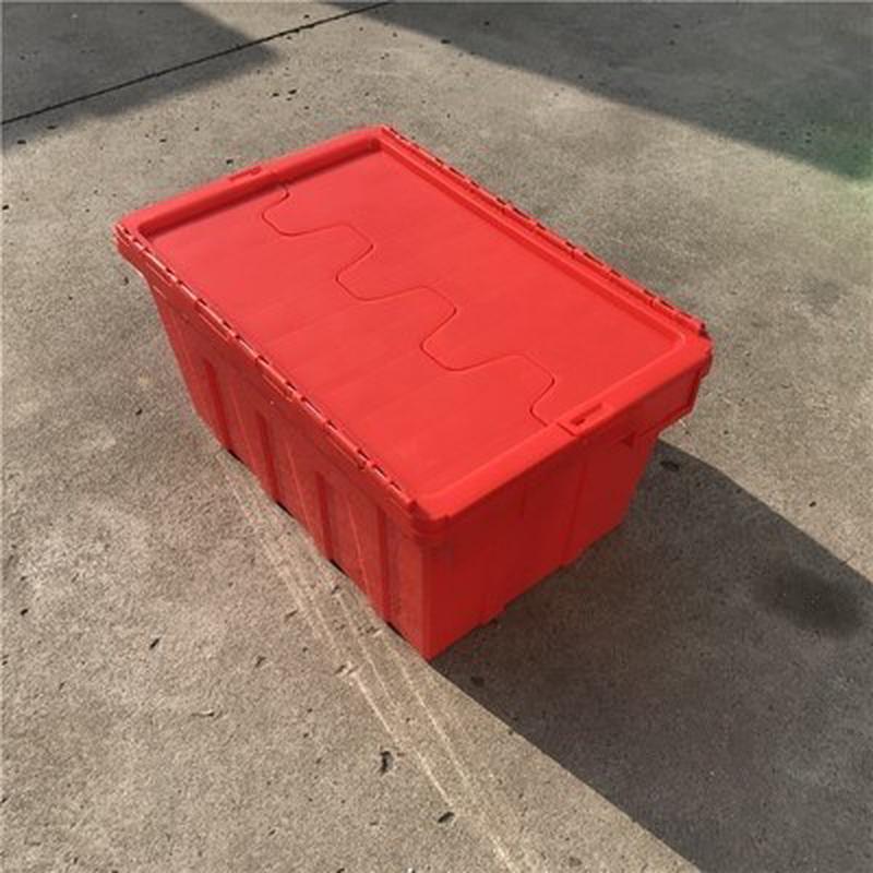 轱辘中转收纳滑轮塑料箱带防锁输带盖可带带偷运周转箱周转筐箱
