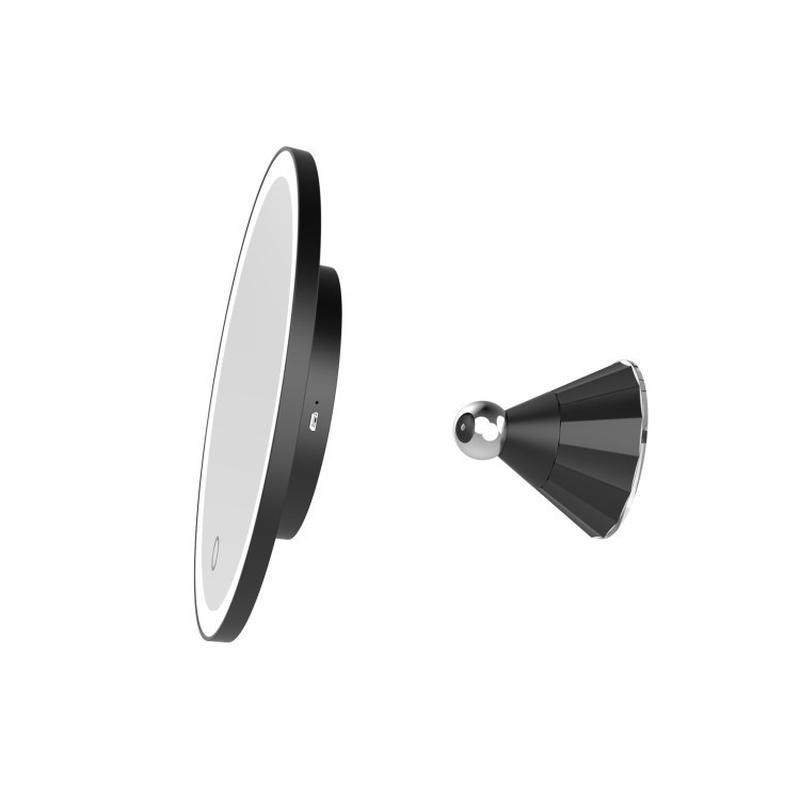 led吸盘化妆镜磁吸分离美妆镜10挂墙镜放大化妆镜浴室倍充电镜