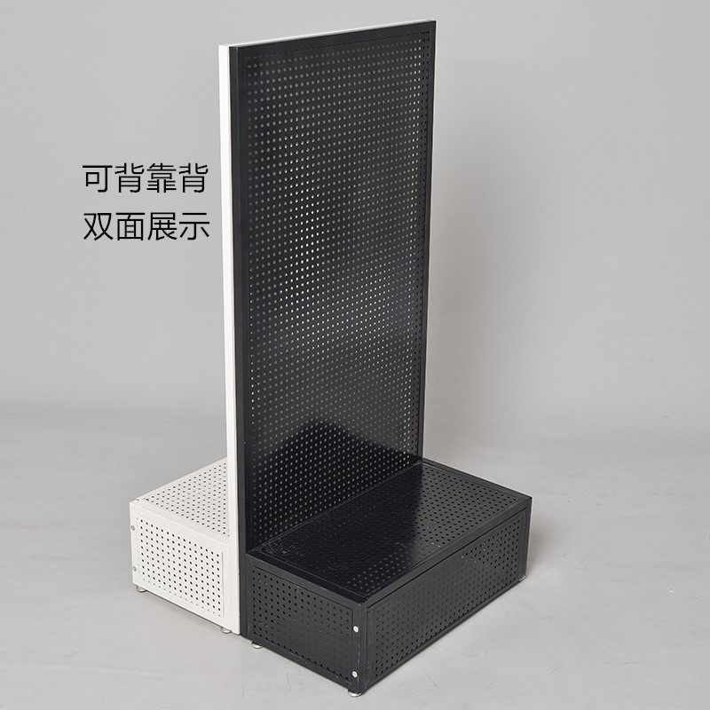 洞洞板挂板板落地架收纳手机饰品展示架五金工具多孔置物移动货架