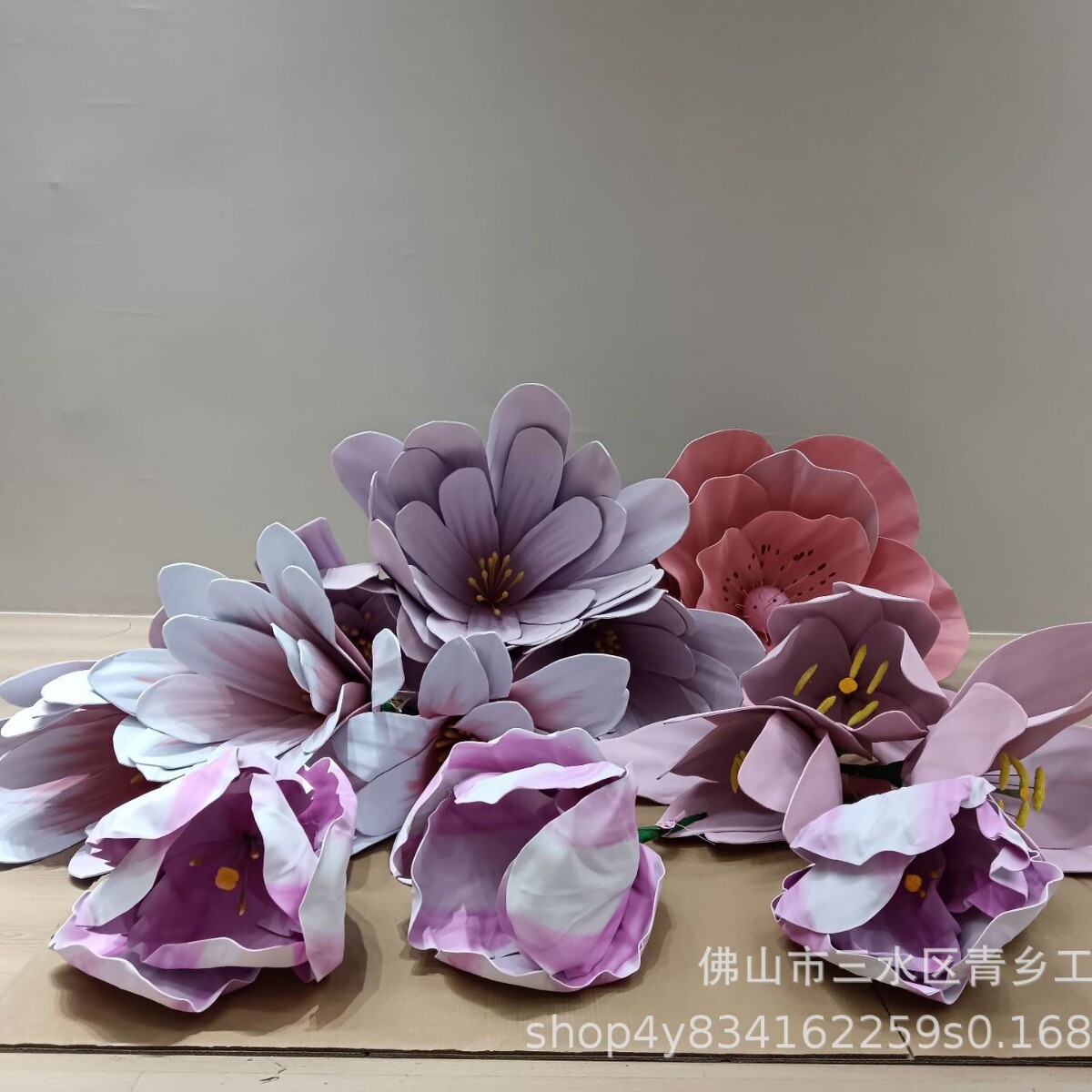 桃花dp装饰布置美陈巨型花点场景售楼处高端商场大型纸艺春季